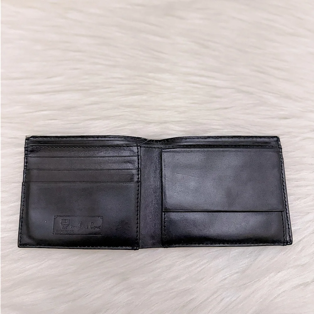 MCM - BLUE WHITE ALL LEATHER VISETOS BIFOLD WALLET